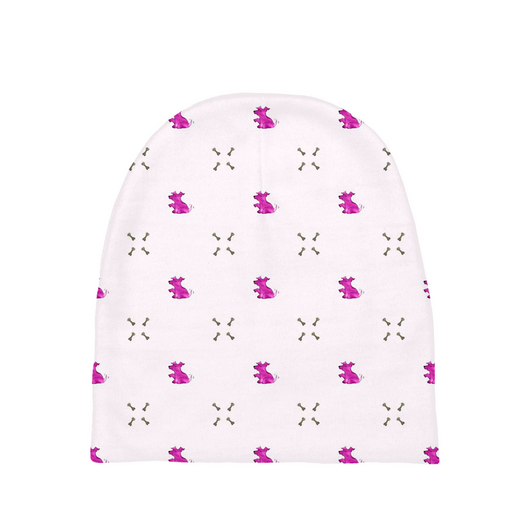 Dog and Diamond Bone Pattern Baby Beanie