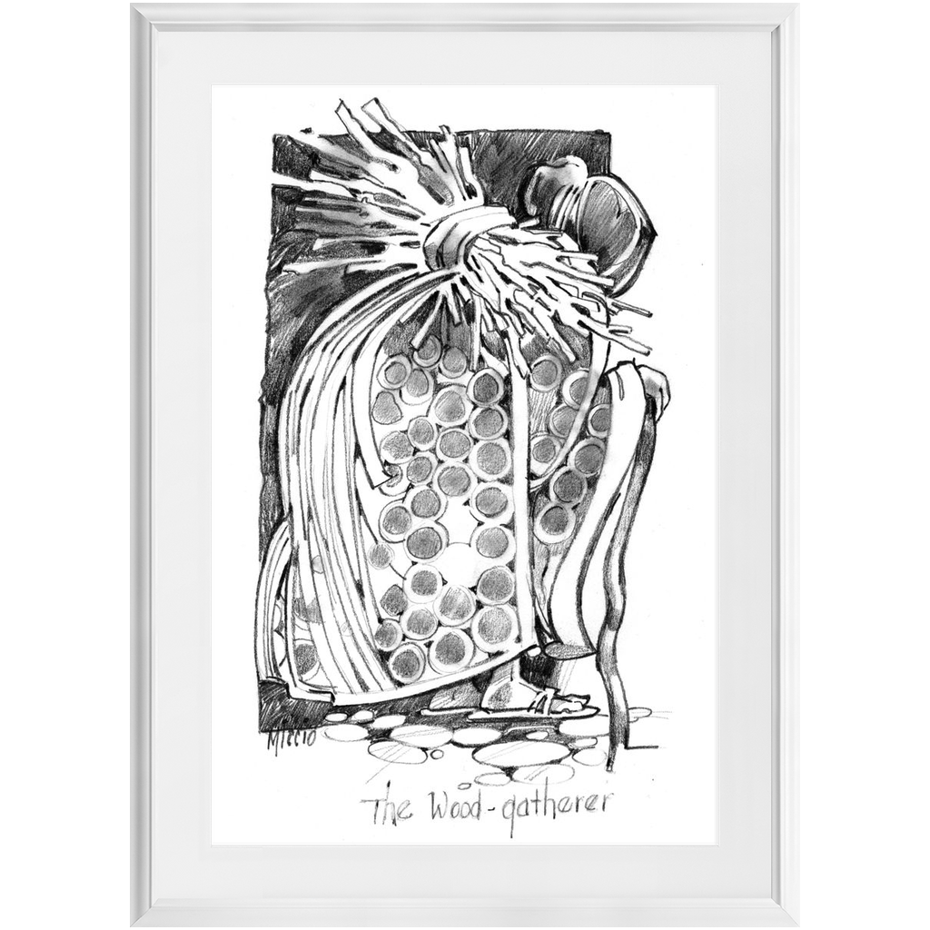 The Wood Gatherer Framed Print