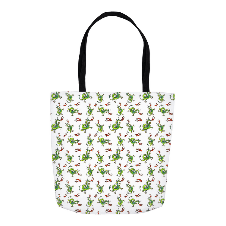 Fire Breathing Dragon Pattern Tote Bag