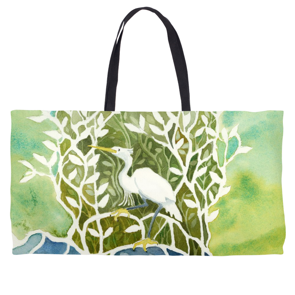 Snowy Egret Mangrove Weekender Tote