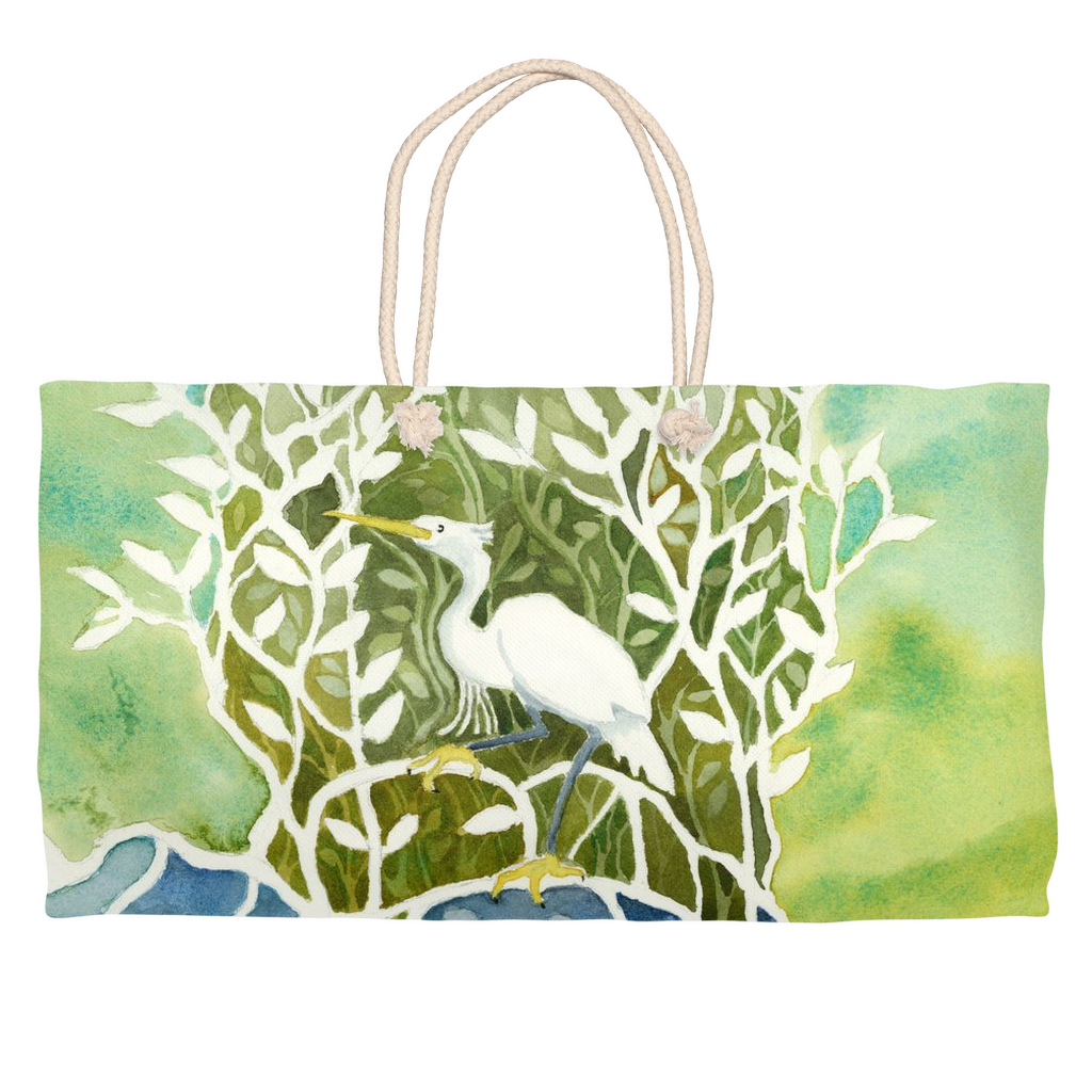 Snowy Egret Mangrove Weekender Tote