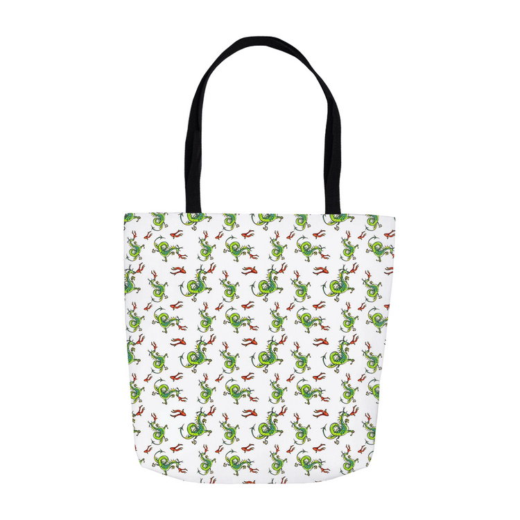 Fire Breathing Dragon Pattern Tote Bag