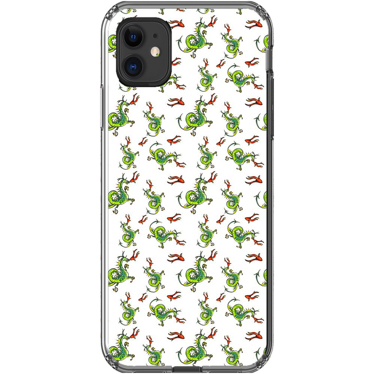 Fire Breathing Dragon Pattern iPhone Case