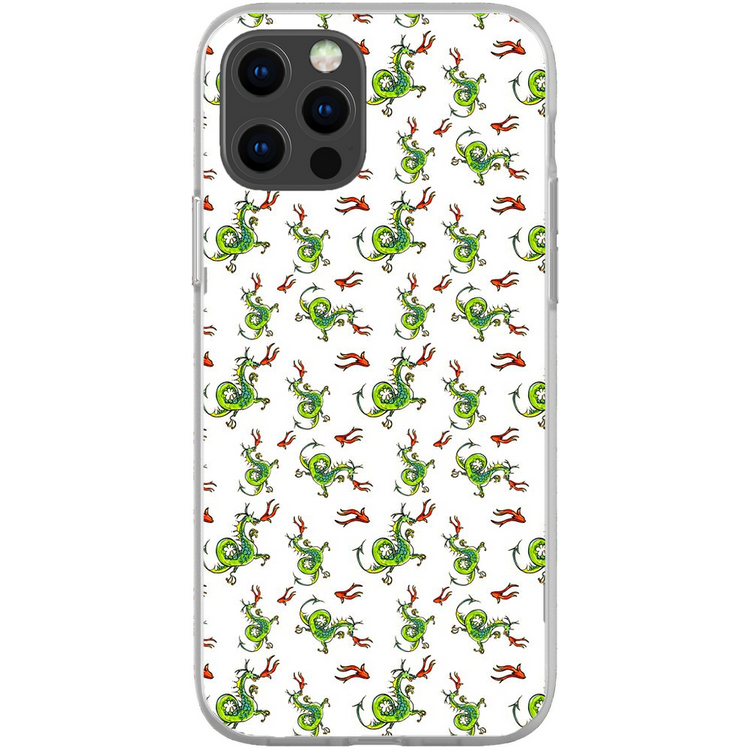 Fire Breathing Dragon Pattern iPhone Case