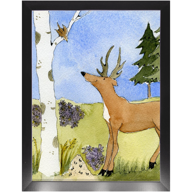 Antlers, Aspen, Ants and Alpine Asters Framed Print