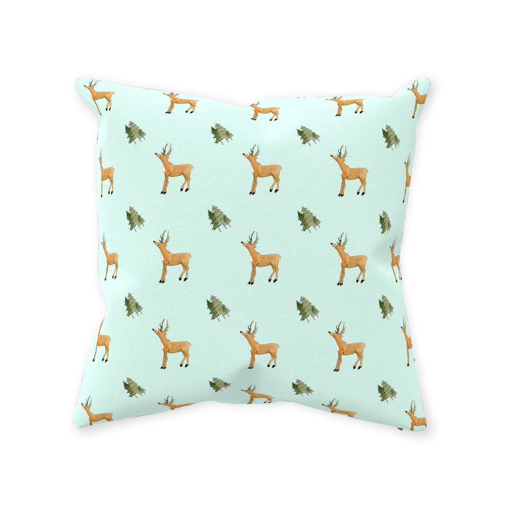 Deer and Trees (light Green)