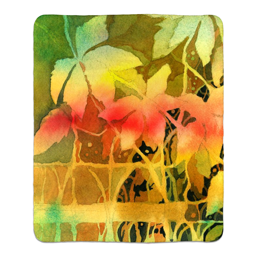 Autumn Woodvine Sherpa Blanket