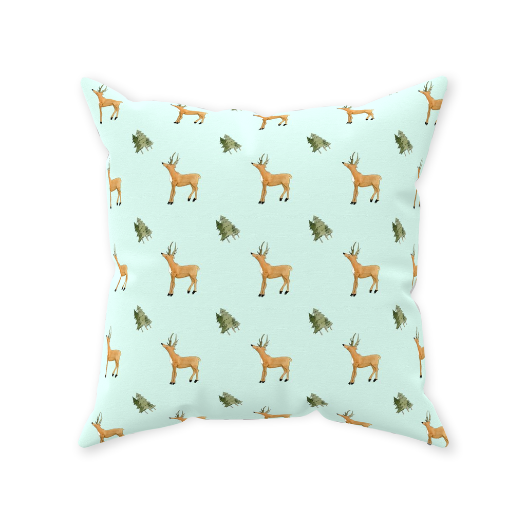 Deer and Trees (light Green)
