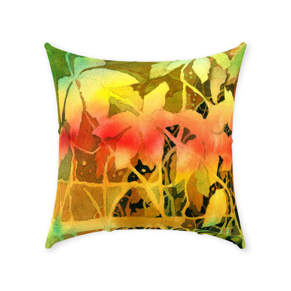 Autumn Woodvine Throw Pillow