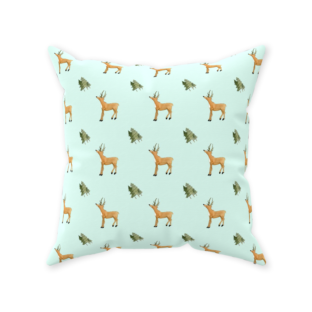 Deer and Trees (light Green)