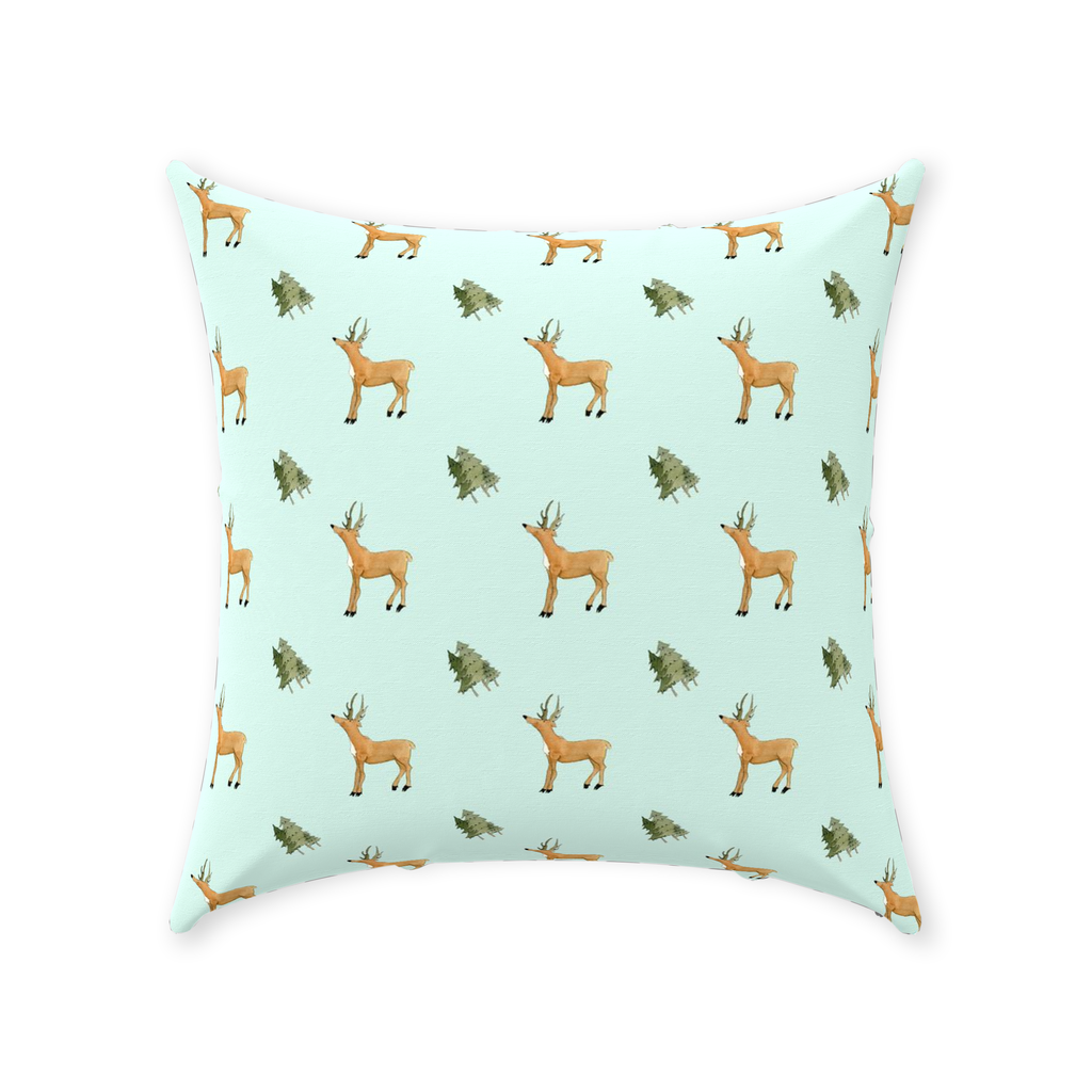 Deer and Trees (light Green)