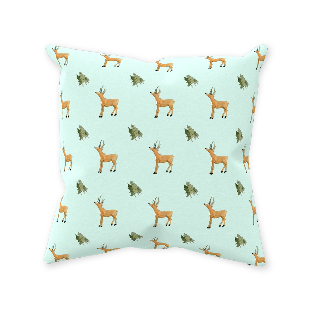 Deer and Trees (light Green)
