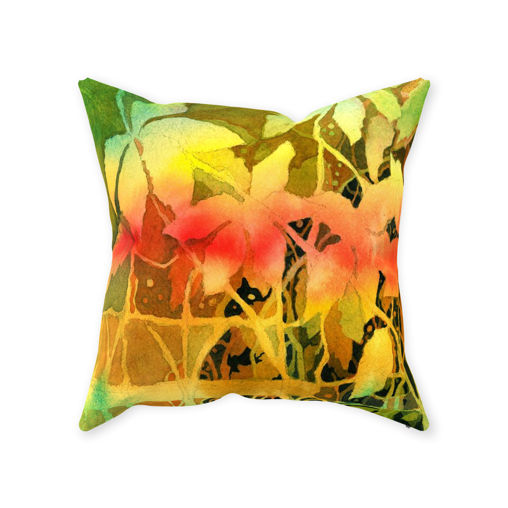 Autumn Woodvine Throw Pillow