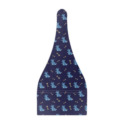 Simple Dog and Bone Pattern Baby Beanie (Dark Blue)