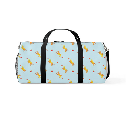 Playful Puppy Pattern Duffle Bag (Blue)