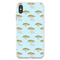 Elephant and Trees Pattern  iPhone Case (Blue)