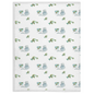 Cat and Fish  Pattern Minky Blanket (White)