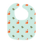 Fox and Trees Baby Bib - Green