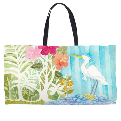 Snowy Egret Weekender Tote