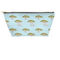 Elephants and Trees Pattern Accessory Pouch (Blue)