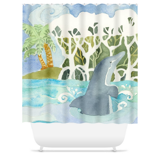 Dolphin Island Shower Curtain