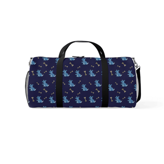 Simple Dog and Bone Pattern Duffle Bag ( Dark Blue)