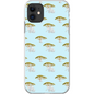 Elephant and Trees Pattern  iPhone Case (Blue)