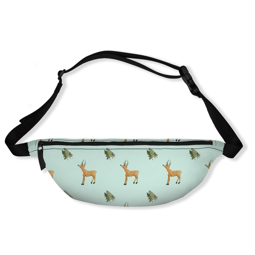 Deer and Trees Fanny Pack (Green)