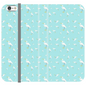 Snowy Egret  Pattern  iPhone Case (Blue)