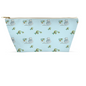 Cat and Fish Pattern Accessory Pouch (Blue)