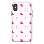 Simple Dog and Bone Pattern I Phone Case (Pink)