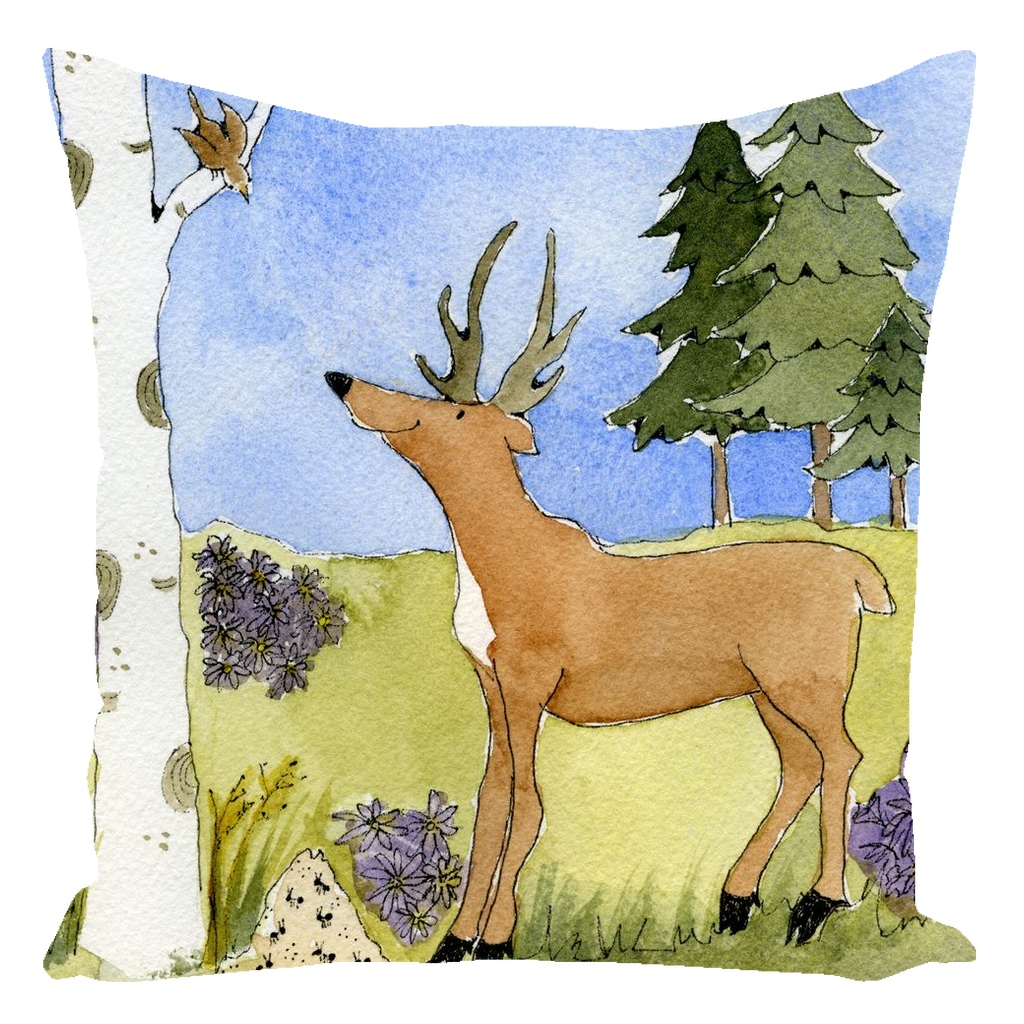 Antlers, Aspen, Ants, Alpine Asters Throw Pillow