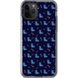 Simple Dog and Bone Pattern I Phone Case (Dark Blue)