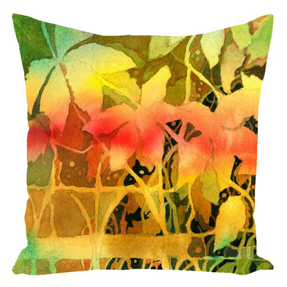 Autumn Woodvine Throw Pillow