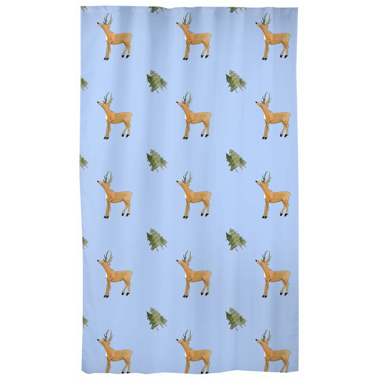 Deer and Trees Pattern (blue)