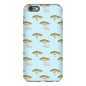 Elephant and Trees Pattern  iPhone Case (Blue)