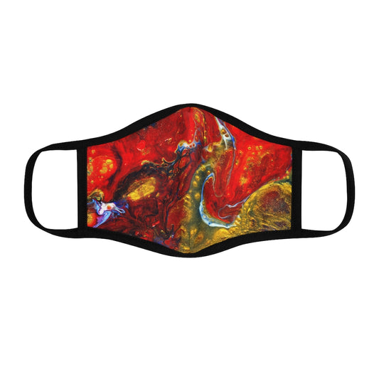 Lava Flow Fitted Polyester Face Mask