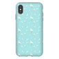 Snowy Egret  Pattern  iPhone Case (Blue)