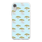 Elephant and Trees Pattern  iPhone Case (Blue)