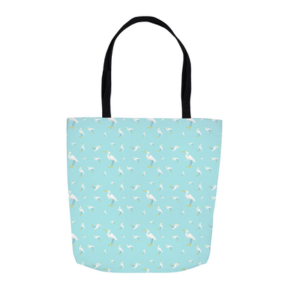 Snowy Egret Pattern Tote Bag