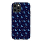 Simple Dog and Bone Pattern I Phone Case (Dark Blue)