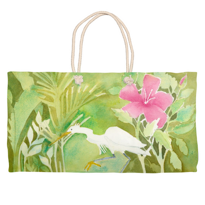 Snowy Egret Hunting Weekender Tote