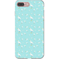 Snowy Egret  Pattern  iPhone Case (Blue)