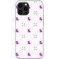 Simple Dog and Bone Pattern I Phone Case (Pink)