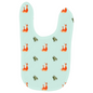 Fox and Trees Baby Bib - Green