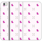 Simple Dog and Bone Pattern I Phone Case (Pink)