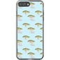 Elephant and Trees Pattern  iPhone Case (Blue)