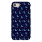 Simple Dog and Bone Pattern I Phone Case (Dark Blue)