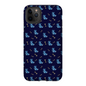 Simple Dog and Bone Pattern I Phone Case (Dark Blue)