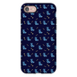 Simple Dog and Bone Pattern I Phone Case (Dark Blue)